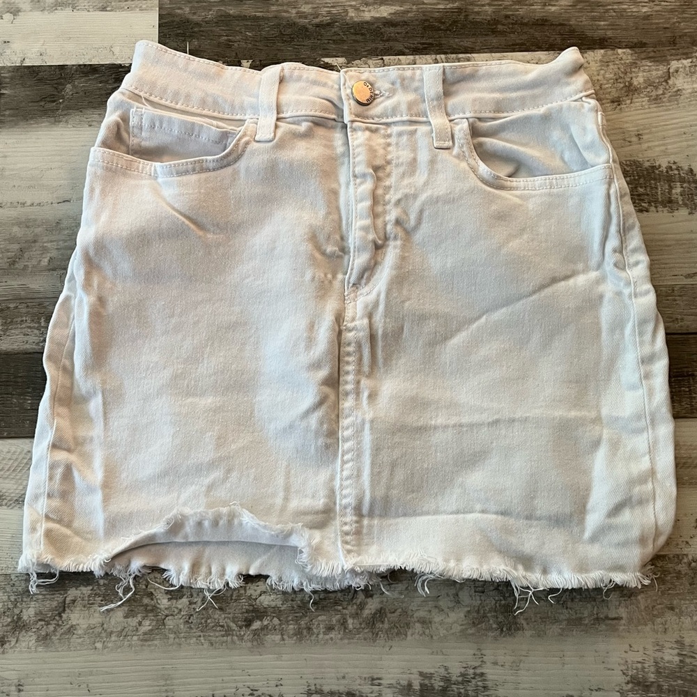 Small White Denim Skirt